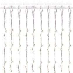 LED Nano svetelný záves - 3x3m, 300LED, 8 funkcií, ovládač, USB, IP44, modrá