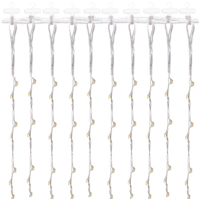 LED Nano svetelný záves - 3x3m, 300LED, 8 funkcií, ovládač, USB, IP44, modrá