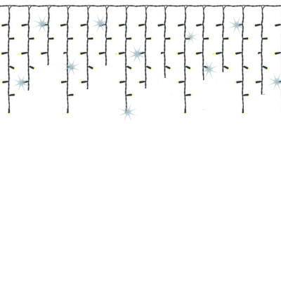LED kvaple - 22,5m, 500LED, IP44, teplá biela + záblesky