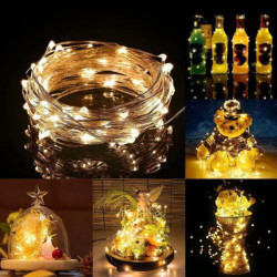 LED reťaz Nano - 10m, 100LED, 3xAA, teplá biela
