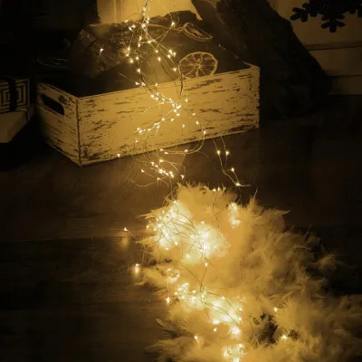 LED Nano Vodopád - 2m, 300LED, 8-funkcií, IP44, teplá biela