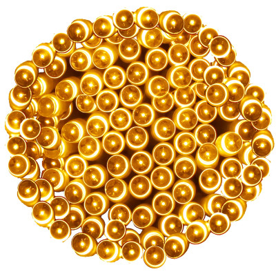 LED svetelná reťaz - 5m, 50LED, 8 funkcií, 3xAA, IP44, teplá biela