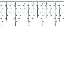 LED kvaple - 14,5m, 300LED, IP44, studená biela + záblesky