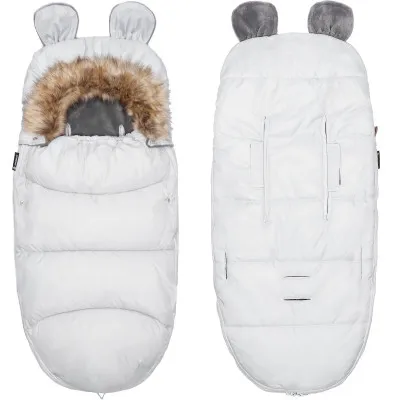 Zimný fusak s kožúškom 4v1 SPRINGOS WING svetlo šedý