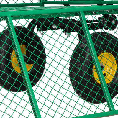 Záhradný vozík 400 kg, zelený SPRINGOS GA0011