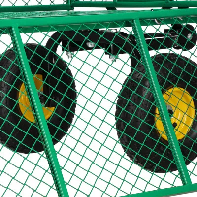 Záhradný vozík 400 kg, zelený SPRINGOS GA0011