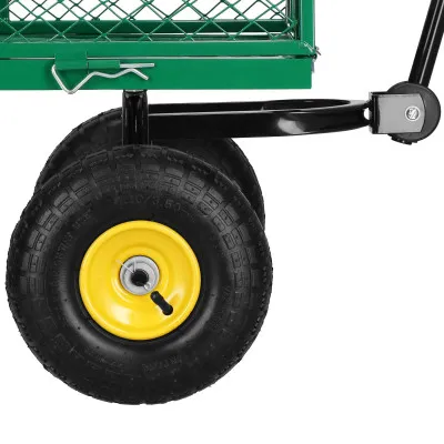 Záhradný vozík 400 kg, zelený SPRINGOS GA0011