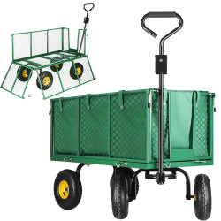 Záhradný vozík 400 kg, zelený SPRINGOS GA0011