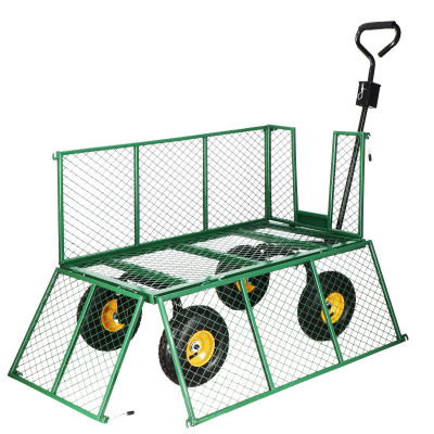 Záhradný vozík 400 kg, zelený SPRINGOS GA0011