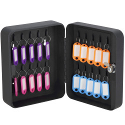 Skrinka na kľúče 20 háčikov, čierna SPRINGOS TX5029