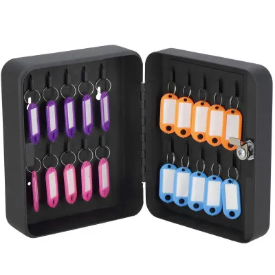 Skrinka na kľúče 20 háčikov, čierna SPRINGOS TX5029