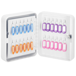 Skrinka na kľúče 48 háčikov, biela SPRINGOS TX5031