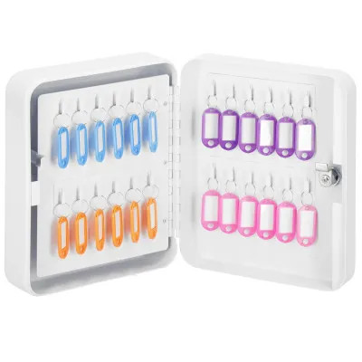 Skrinka na kľúče 48 háčikov, biela SPRINGOS TX5031