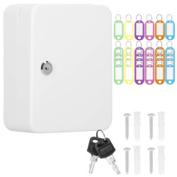 Skrinka na kľúče 48 háčikov, biela SPRINGOS TX5031