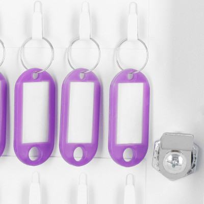 Skrinka na kľúče 48 háčikov, biela SPRINGOS TX5031