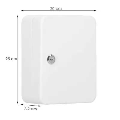 Skrinka na kľúče 48 háčikov, biela SPRINGOS TX5031