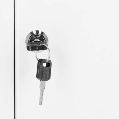 Skrinka na kľúče 42 háčikov, biela SPRINGOS TX5034