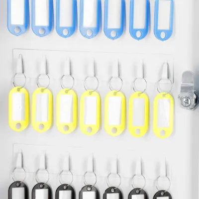 Skrinka na kľúče 42 háčikov, biela SPRINGOS TX5034