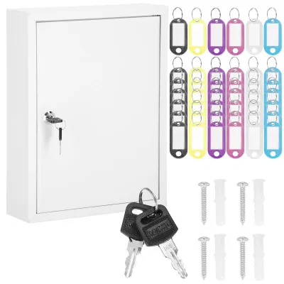 Skrinka na kľúče 42 háčikov, biela SPRINGOS TX5034