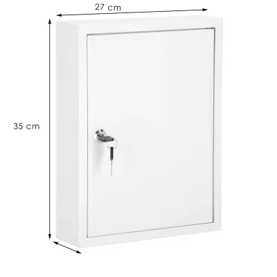 Skrinka na kľúče 42 háčikov, biela SPRINGOS TX5034