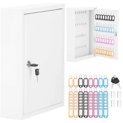 Skrinka na kľúče 64 háčikov, biela SPRINGOS TX5035