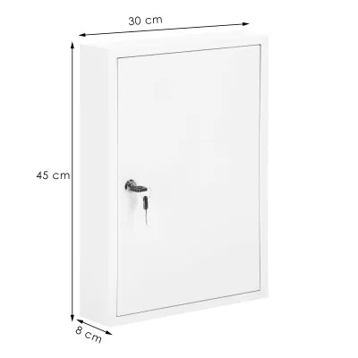 Skrinka na kľúče 64 háčikov, biela SPRINGOS TX5035