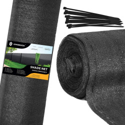 Tieniaca tkanina 150cm x 25m, 65% zatienenie, grafitová SPRINGOS SN0050