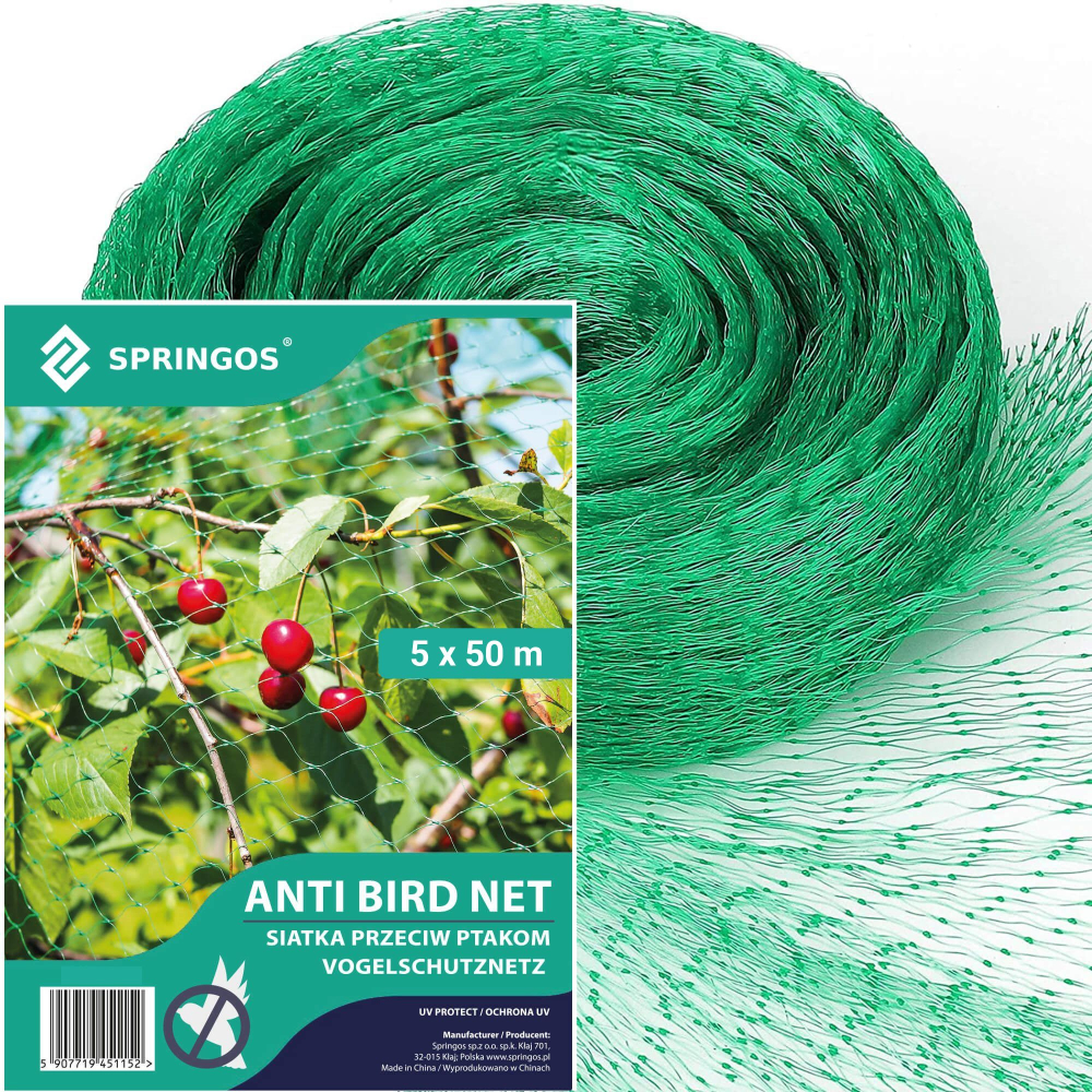 Sieť proti vtákom 5x50 m SPRINGOS AB0001