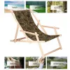 Záhradné drevené lehátko SPRINGOS TORINO camo