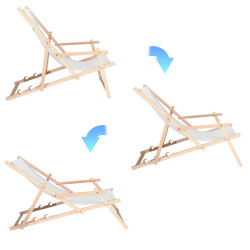 Záhradné drevené lehátko SPRINGOS TORINO červeno-biele pruhy