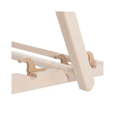 Záhradné drevené lehátko SPRINGOS TORINO červeno-biele pruhy