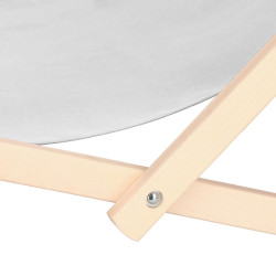 Záhradné drevené lehátko SPRINGOS TORINO svetlo šedé