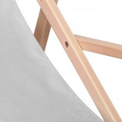 Záhradné drevené lehátko SPRINGOS TORINO svetlo šedé