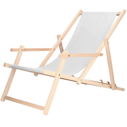 Záhradné drevené lehátko SPRINGOS TORINO svetlo šedé