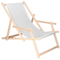 Záhradné drevené lehátko SPRINGOS TORINO svetlo šedé