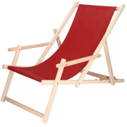 Záhradné drevené lehátko SPRINGOS TORINO vínové