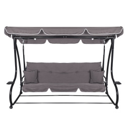 Záhradná hojdačka SPRINGOS LINDA 4-miestna, šedá