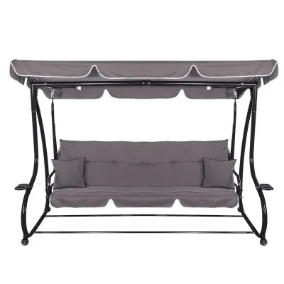 Záhradná hojdačka SPRINGOS LINDA 4-miestna, šedá