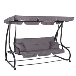 Záhradná hojdačka SPRINGOS LINDA 4-miestna, šedá