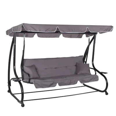 Záhradná hojdačka SPRINGOS LINDA 4-miestna, šedá