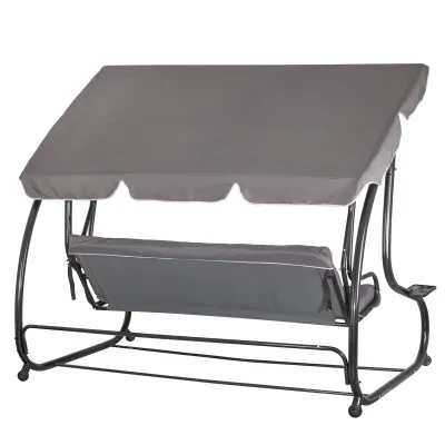 Záhradná hojdačka SPRINGOS LINDA 4-miestna, šedá