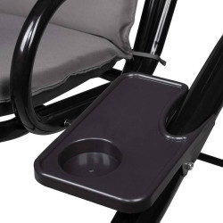 Záhradná hojdačka SPRINGOS LINDA 4-miestna, šedá