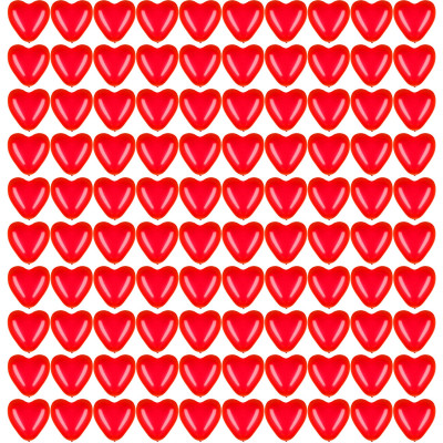 Párty balóniky SRDCE, červené, súprava 100ks SPRINGOS PS0036