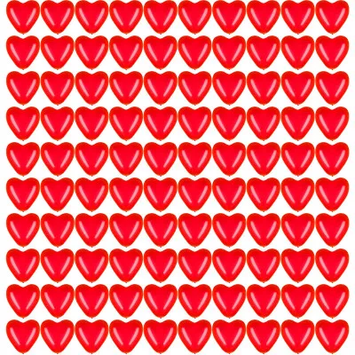 Párty balóniky SRDCE, červené, súprava 100ks SPRINGOS PS0036