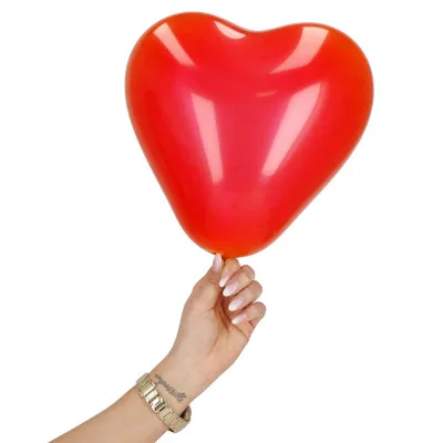 Párty balóniky SRDCE, červené, súprava 100ks SPRINGOS PS0036