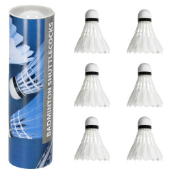 Badmintonové loptičky 6ks, páperové SPRINGOS KG0009