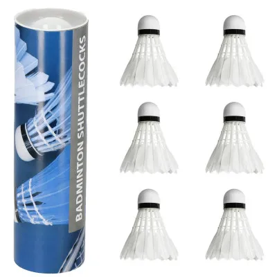 Badmintonové loptičky 6ks, páperové SPRINGOS KG0009