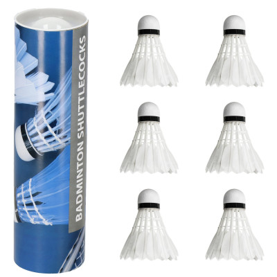 Badmintonové loptičky 6ks, páperové SPRINGOS KG0009