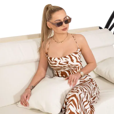 Záhradná hojdačka SPRINGOS BOHEMA 4-miestna, krémová