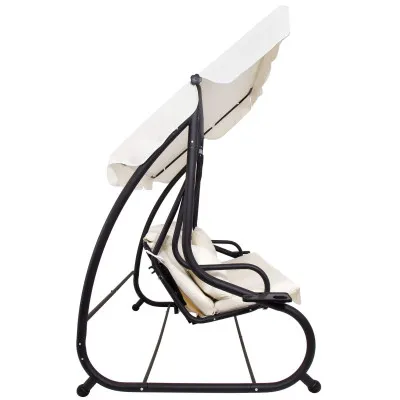 Záhradná hojdačka SPRINGOS BOHEMA 4-miestna, krémová